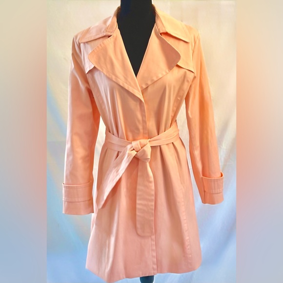 Nine West Jackets & Blazers - Nine West Double Breasted Peach Belted Trench Coat
